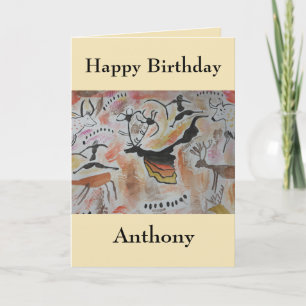 Cave Art Abstrakt Birday Kort