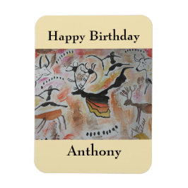 Cave Art Abstrakt Birthday Magnet