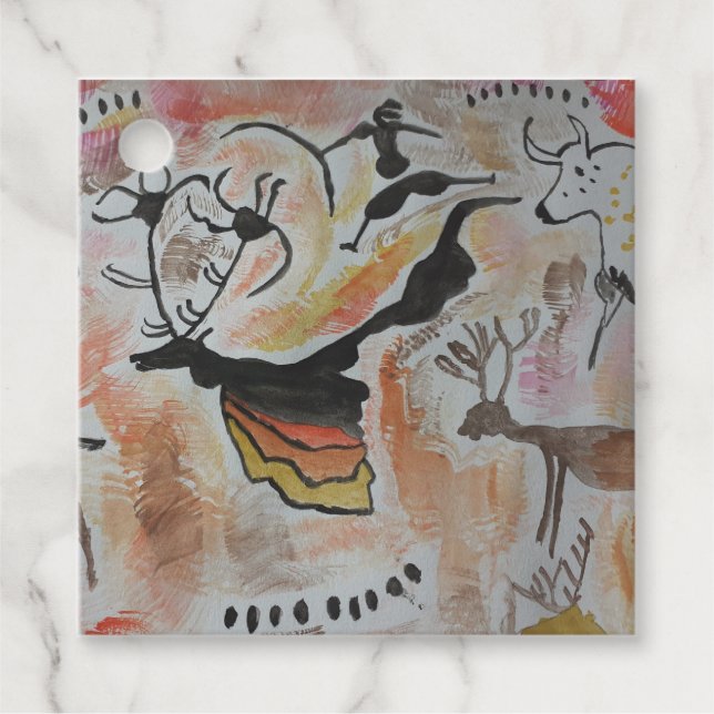 Cave Art-Abstrakt Gåvor Etiketter (Framsida)