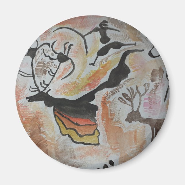 Cave Art Abstrakt Magnet (Framsidan)