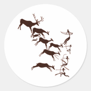 Cave Art Runt Klistermärke