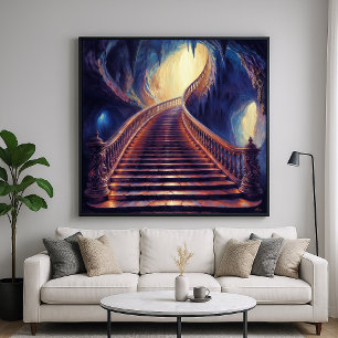 Cave Ascension - Mystical Painterly Art Stil Poster