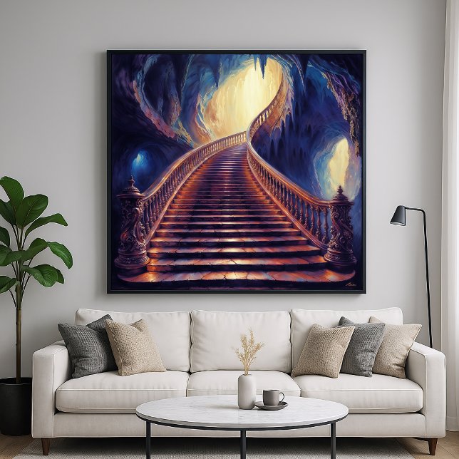 Cave Ascension - Mystical Painterly Art Stil Poster (Skapare uppladdad)