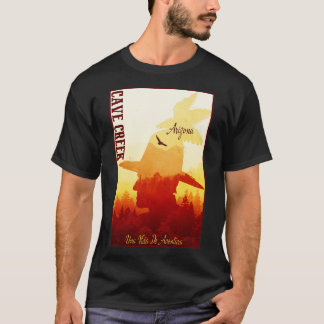 Cave bäck arizona vilda western town t shirt