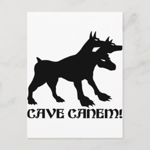 CAVE CANEM - BEKÄMPNING AV HUND Latin Vykort