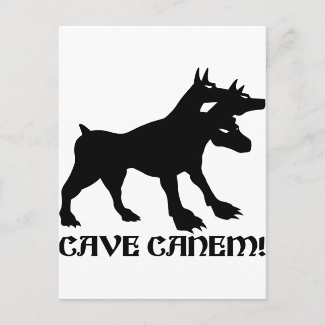 CAVE CANEM - BEKÄMPNING AV HUND Latin Vykort (Framsida)
