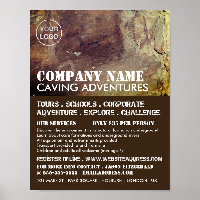 Cave, Cave Äventyr Reklamation Poster (Framsidan)