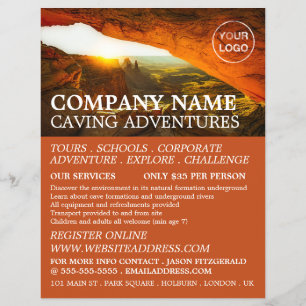 Cave, Cave, Äventyr Reklamflygare Reklamblad