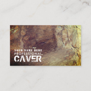 Cave, Cave Explorer, Sportsperson, Sports Coach Visitkort