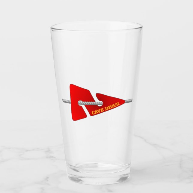 Cave Diver (linjemarkör) Glaskopp (Framsida)