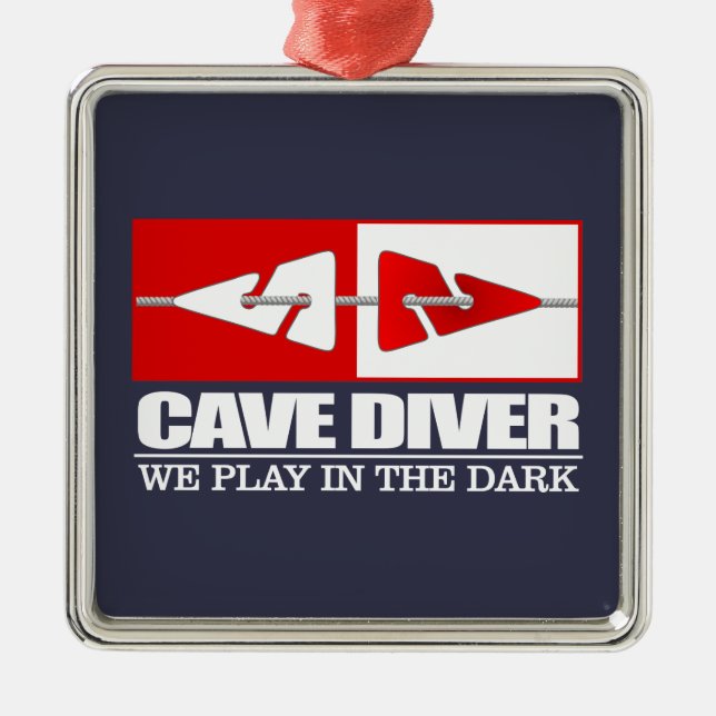 Cave Diver (LM) Julgransprydnad Metall (Framsidan)