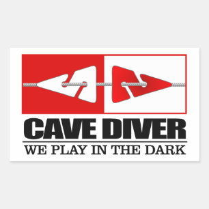 Cave Diver (LM) Rektangulärt Klistermärke