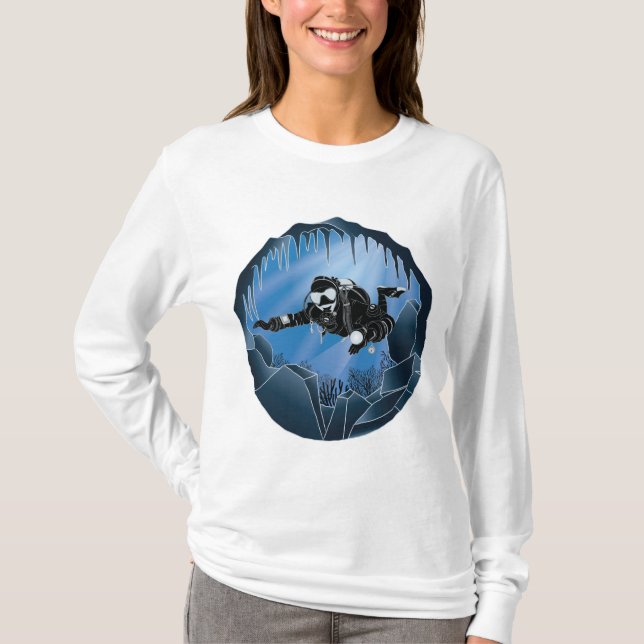 Cave Divers - Undervattensdykare T Shirt (Framsida)