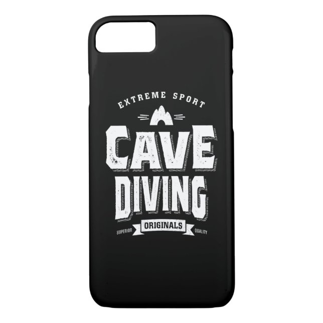 Cave Diving Underwater Exploration Divers Shirts Case-Mate iPhone Skal (Baksida)