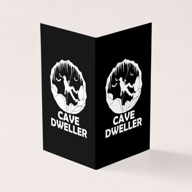 Cave Dweller - Funny Caver Spelunking Speleology Kort (Utsida)