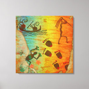 Cave Dwelling Native American DECOR Wrapped Canvas