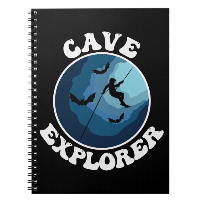 Cave Explorer Caver Cave Speleology Spelunking Anteckningsbok (Framsidan)