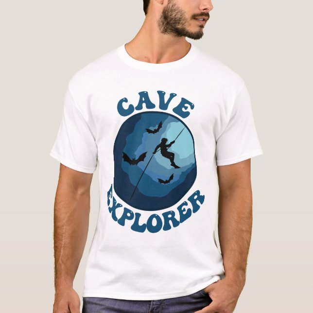 Cave Explorer Caver Cave Speleology Spelunking T Shirt (Framsida)