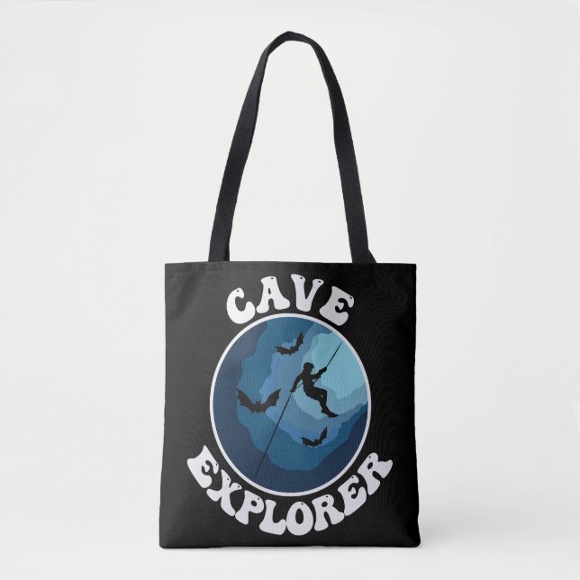 Cave Explorer Caver Cave Speleology Spelunking Tygkasse (Framsida)
