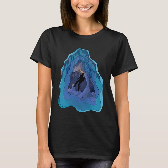 Cave Explorer Funny Caves Caver Speleology Spelu T Shirt (Framsida)