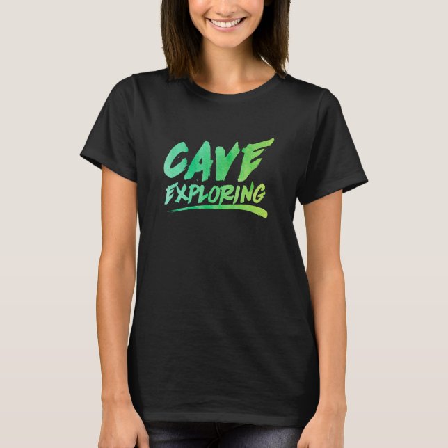Cave Exploring Graphic Spelunking Spelology Pothol T Shirt (Framsida)