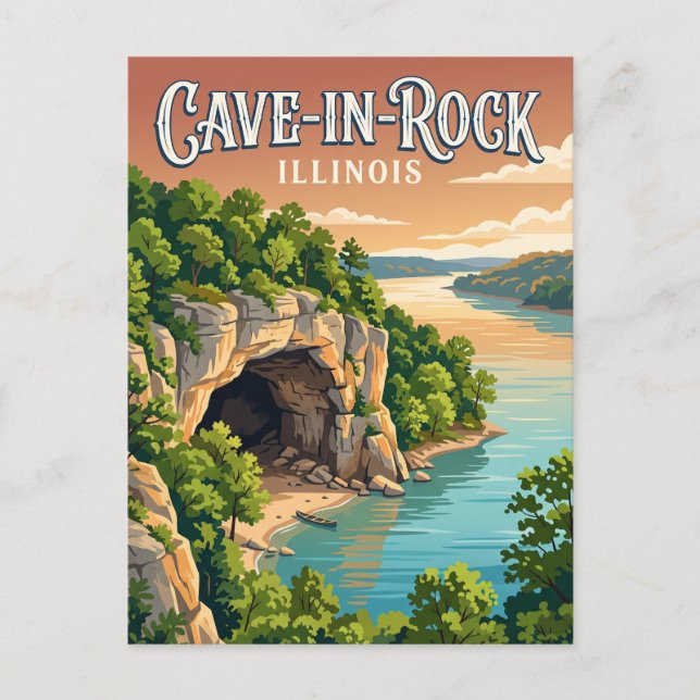 Cave-in-Rock Illinois Vykort (Framsida)