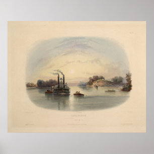 Cave-in-sten, visa på Ohio, Karl Bodmer Print Poster