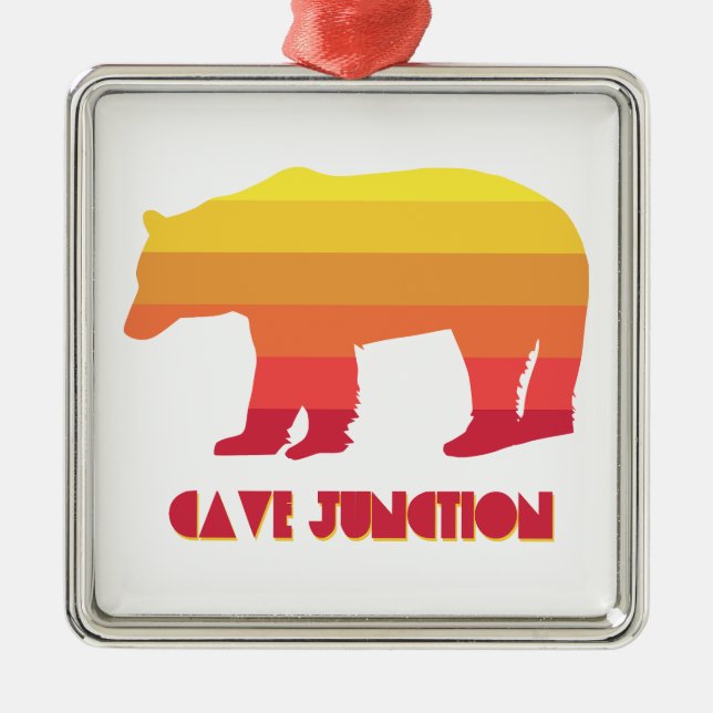 Cave Junction Oregon Rainbow Bear Julgransprydnad Metall (Framsidan)