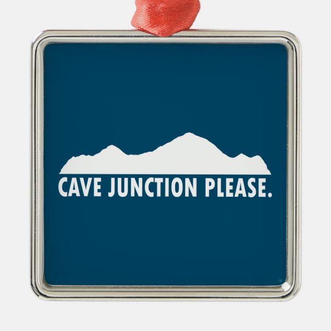 Cave Junction Oregon, tack Julgransprydnad Metall (Framsidan)