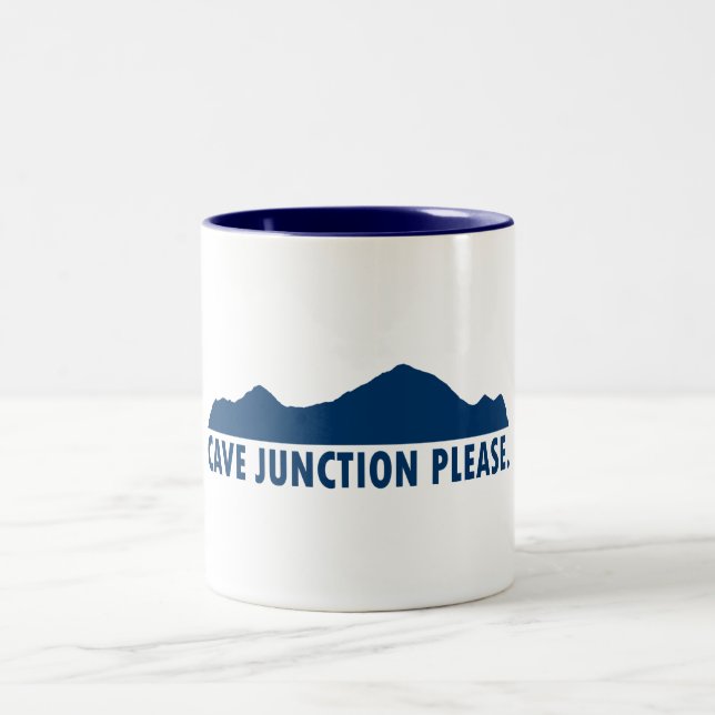 Cave Junction Oregon, tack Två-Tonad Mugg (Center)