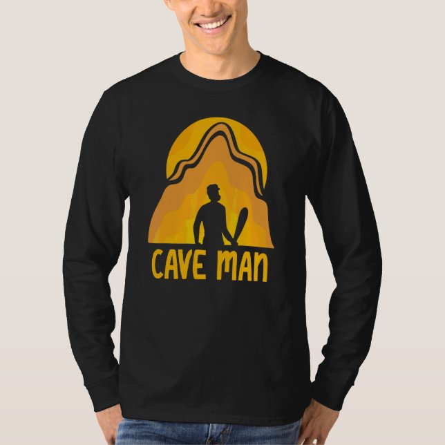 Cave Man Explorer Caves Exploring Hobby T Shirt (Framsida)