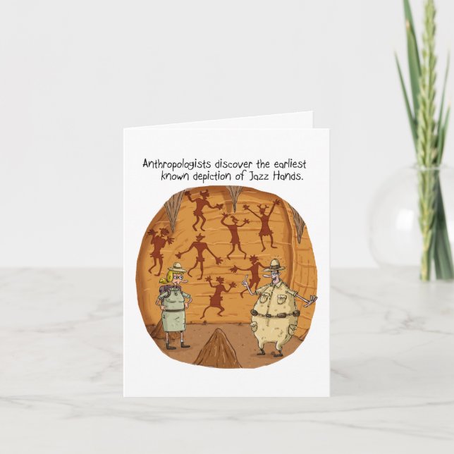 Cave Man Jazz Händer Kort (Framsida)