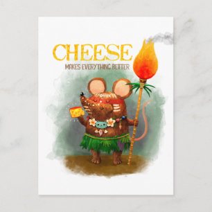 Cave Mouse och Cheese Vykort