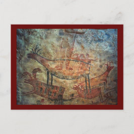 Cave Painting Sten Art Vykort