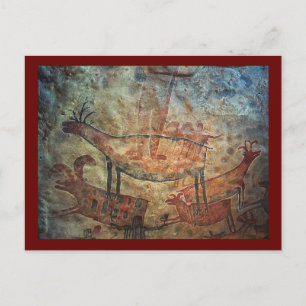 Cave Painting Sten Art Vykort