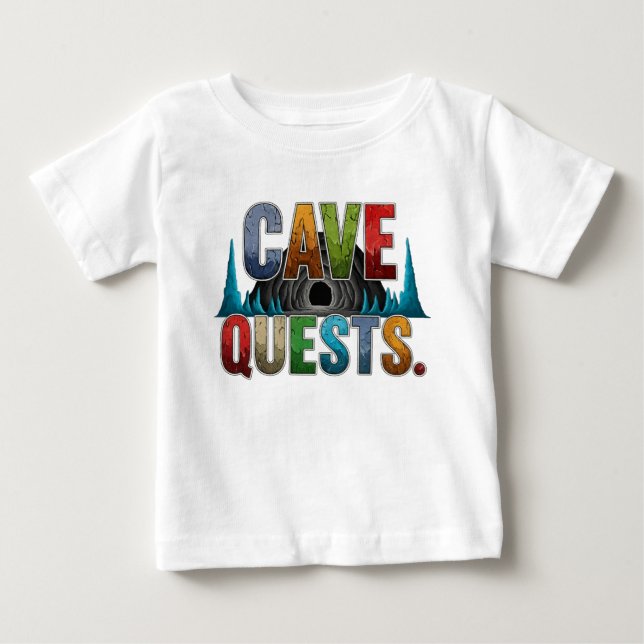 Cave Quests Äventyr T-Shirt Design (Framsida)