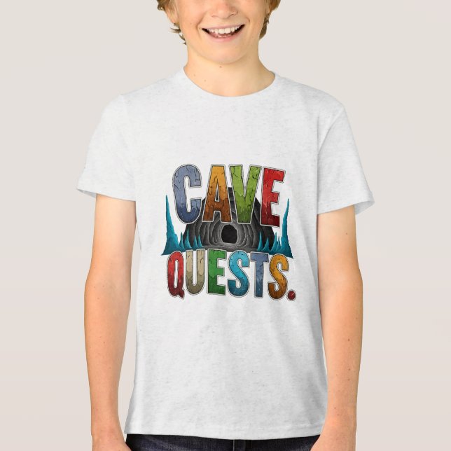 Cave Quests Women's Äventyr Graphic T-Shirt (Framsida)