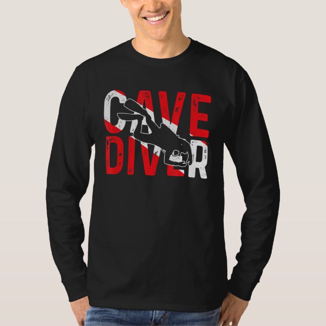 Cave Spelunking Cave Diving Diver Speleology Cav T Shirt (Framsida)