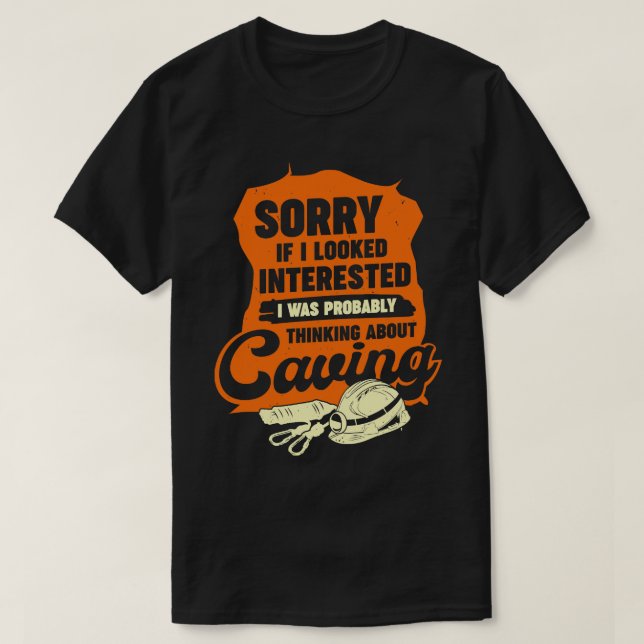 Cave Spelunking Potholing Caver Gift T Shirt (Design framsida)