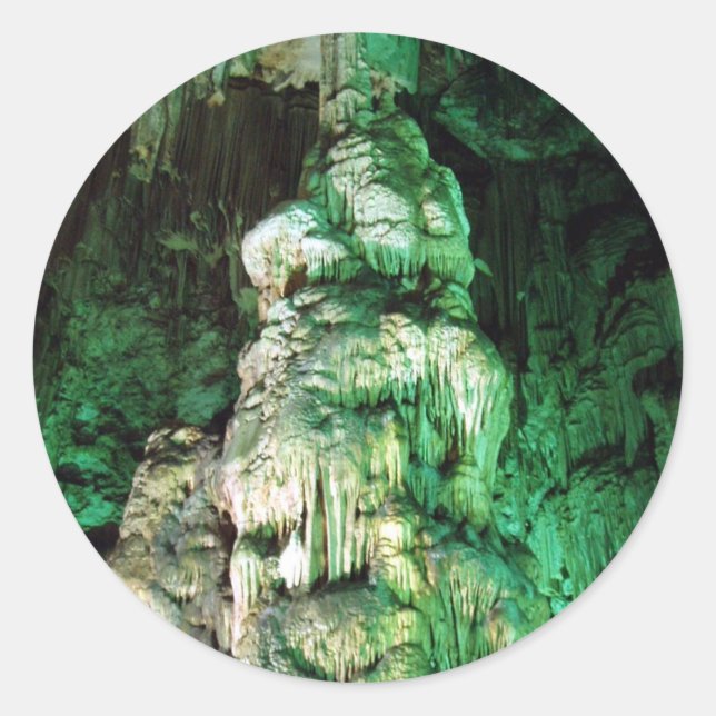 Cave Stickers Runt Klistermärke (Framsida)