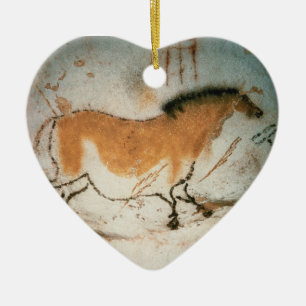Cave teckning Lascaux Fransk Förhistorisk Julgransprydnad Keramik