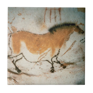 Cave teckning Lascaux Fransk Förhistorisk Kakelplatta