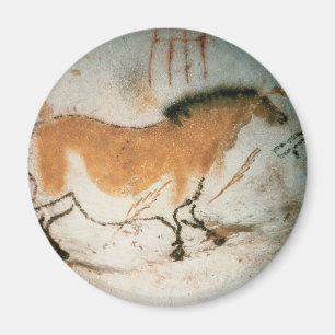 Cave teckning Lascaux Fransk Förhistorisk Magnet