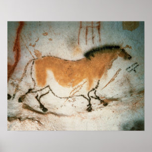 Cave teckning Lascaux Fransk Prehistorisk Teckning Poster