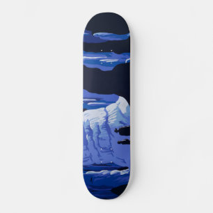 Cave Travel Cavern Vintage resor Poster Mini Skateboard Bräda 18,7 Cm