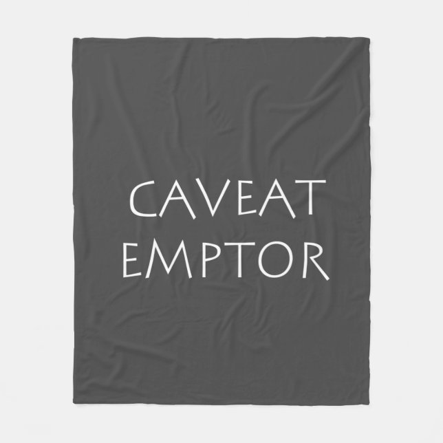 Caveat Emptor Fleecefilt (Framsidan)