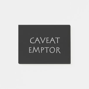Caveat Emptor Post-it Block