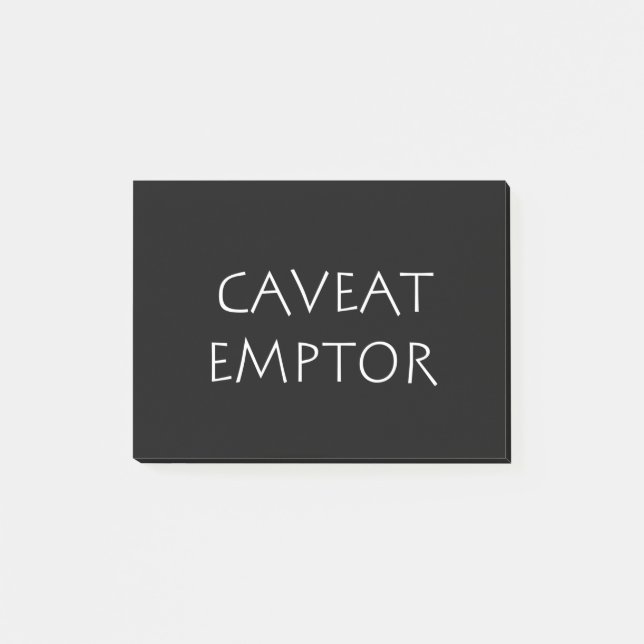 Caveat Emptor Post-it Block (Framsida)