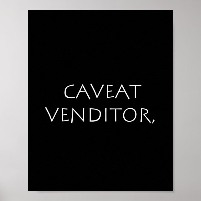 Caveat venditor poster (Framsidan)