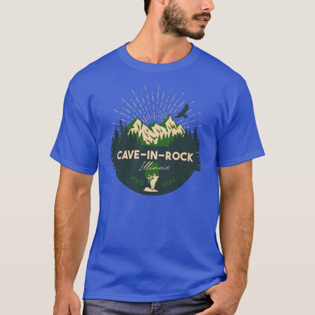 CaveinRock State Park Illinois IL Badge Souvenir S T Shirt (Framsida)